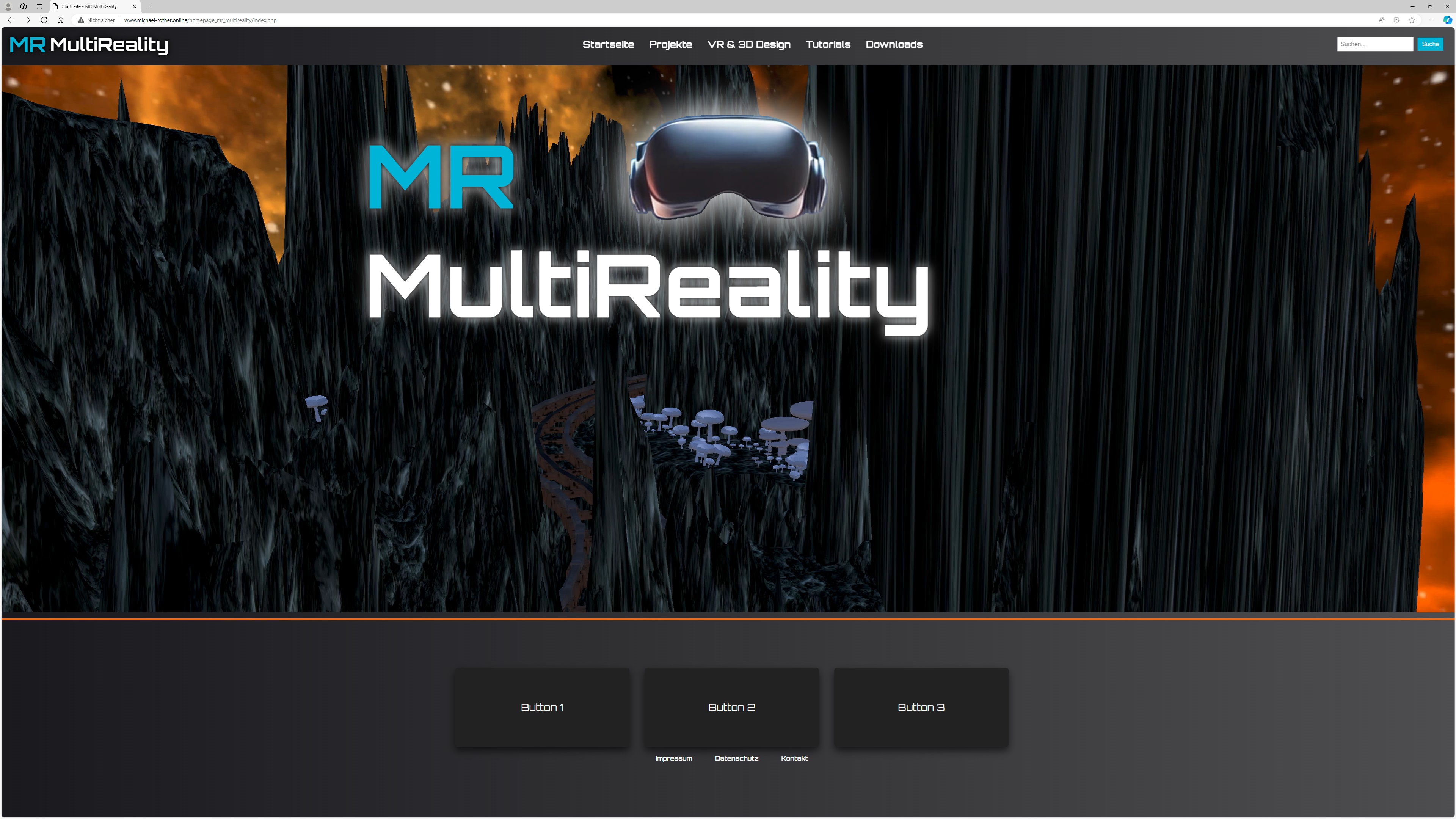 Vorschau des Homepage Designs